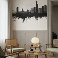 Edmonton Canada Skyline Black & White Mural Wallpaper - room preview 05