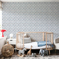 Forest Animals Telft, Tiles, Blue Mural Wallpaper - room preview 05