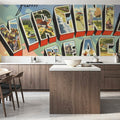 Greetings From Virginia Beach Mural Wallpaper - room preview 05