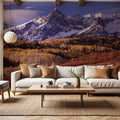 Misty Autumn Peaks Field Mural Wallpaper - room preview 05