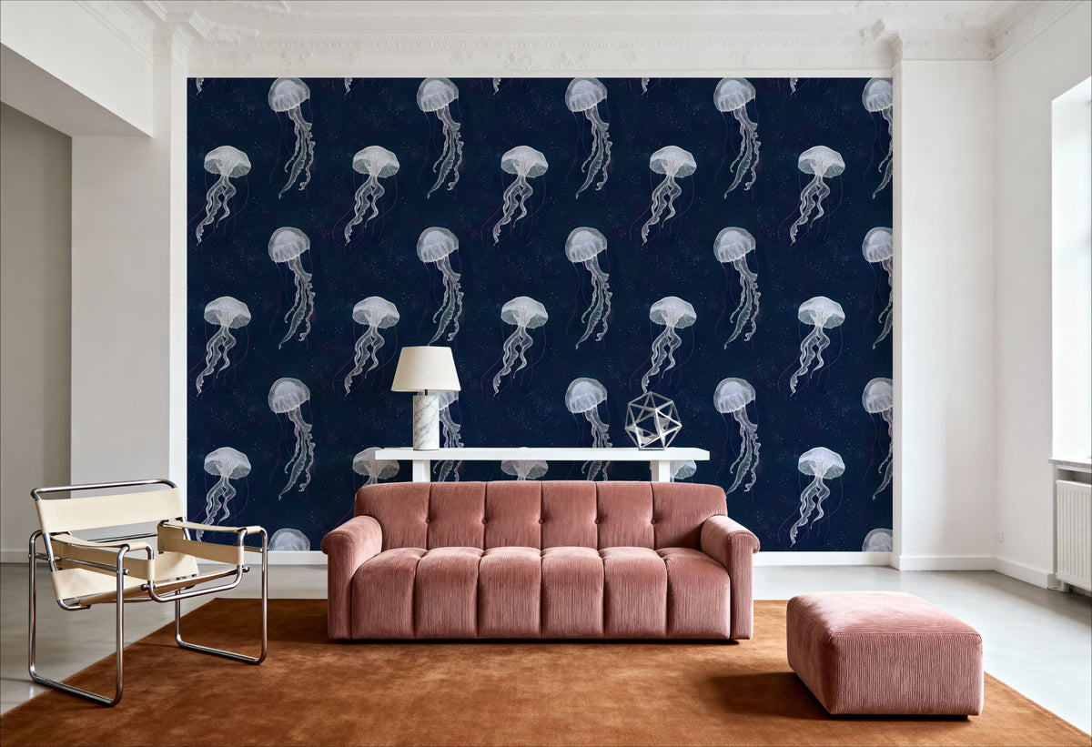 Jellyfish Zen Mural Wallpaper - room preview 05