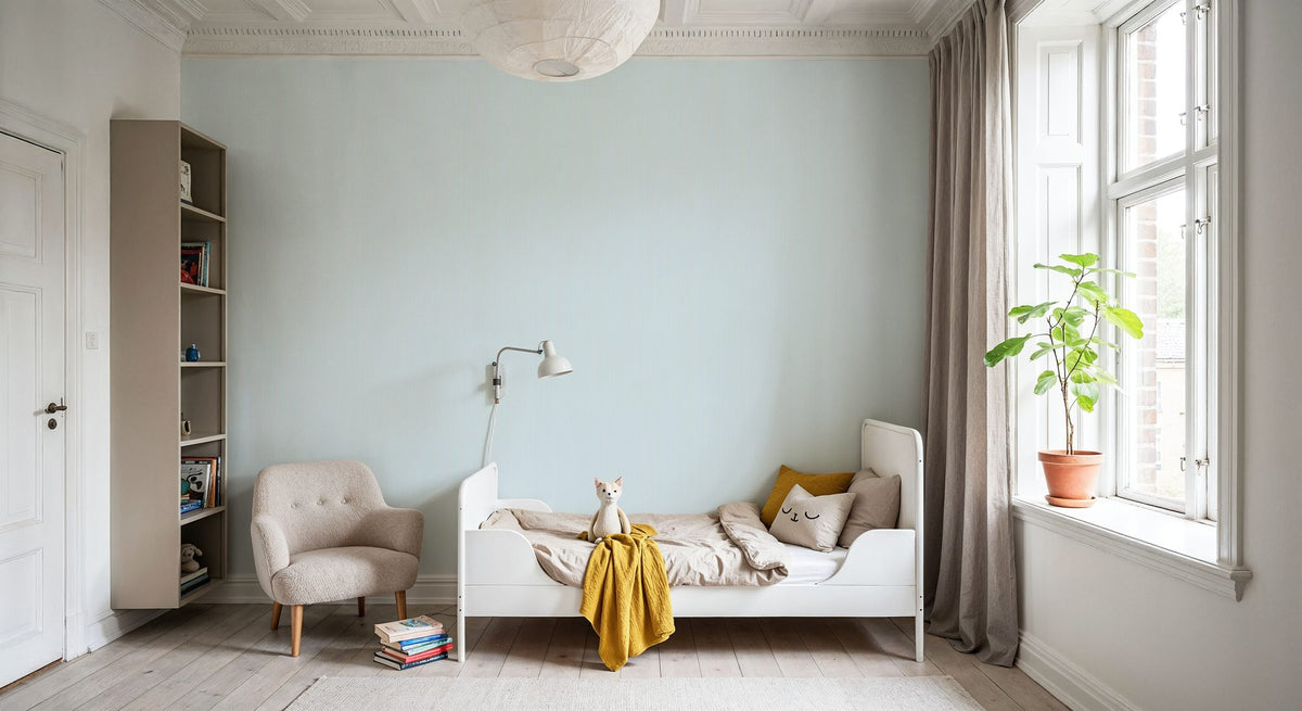Erie Petite, Sky Blue Mural Wallpaper - room preview 05
