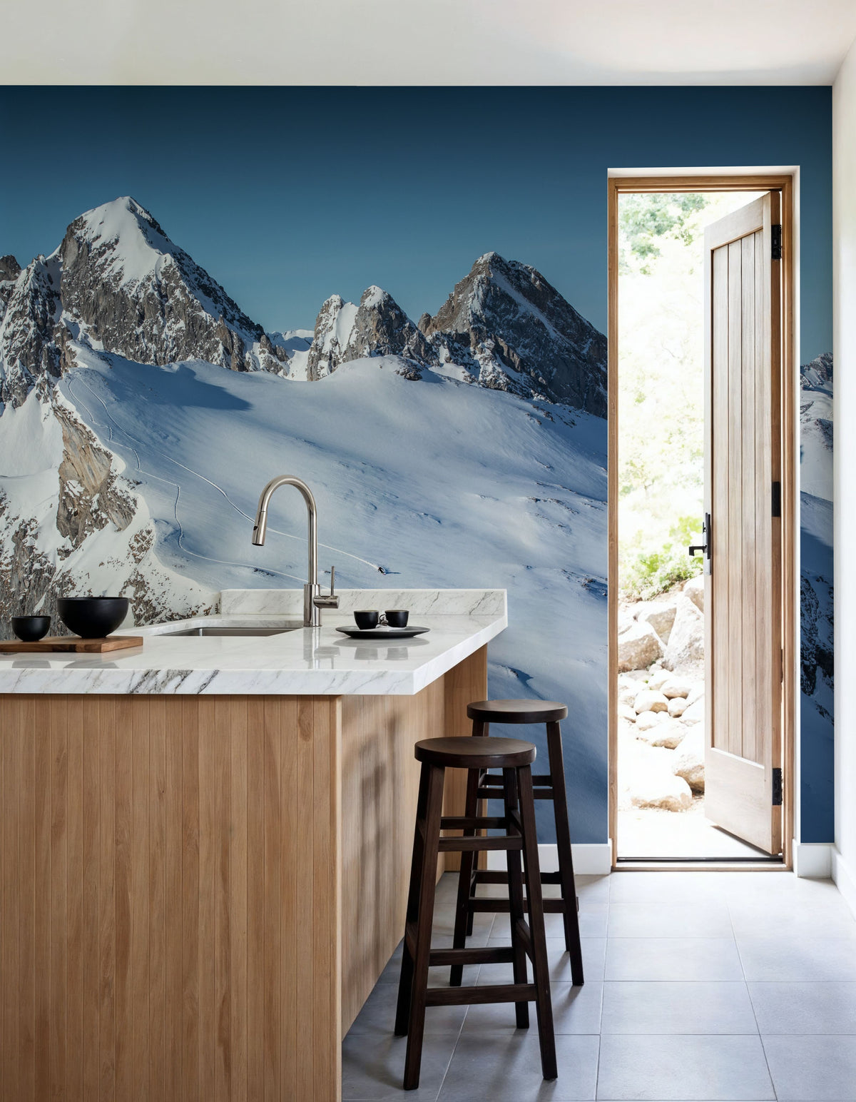 Skiing Hasenfluh Mural Wallpaper - room preview 05