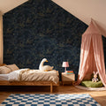 Moonlit Sky Petite, Midnight Mural Wallpaper - room preview 05