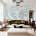 World Map Cities - Rebe Mural Wallpaper - room preview 05