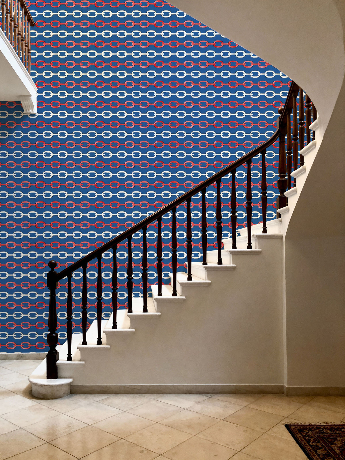 Seafood Shanty Blue V Mural Wallpaper - room preview 05