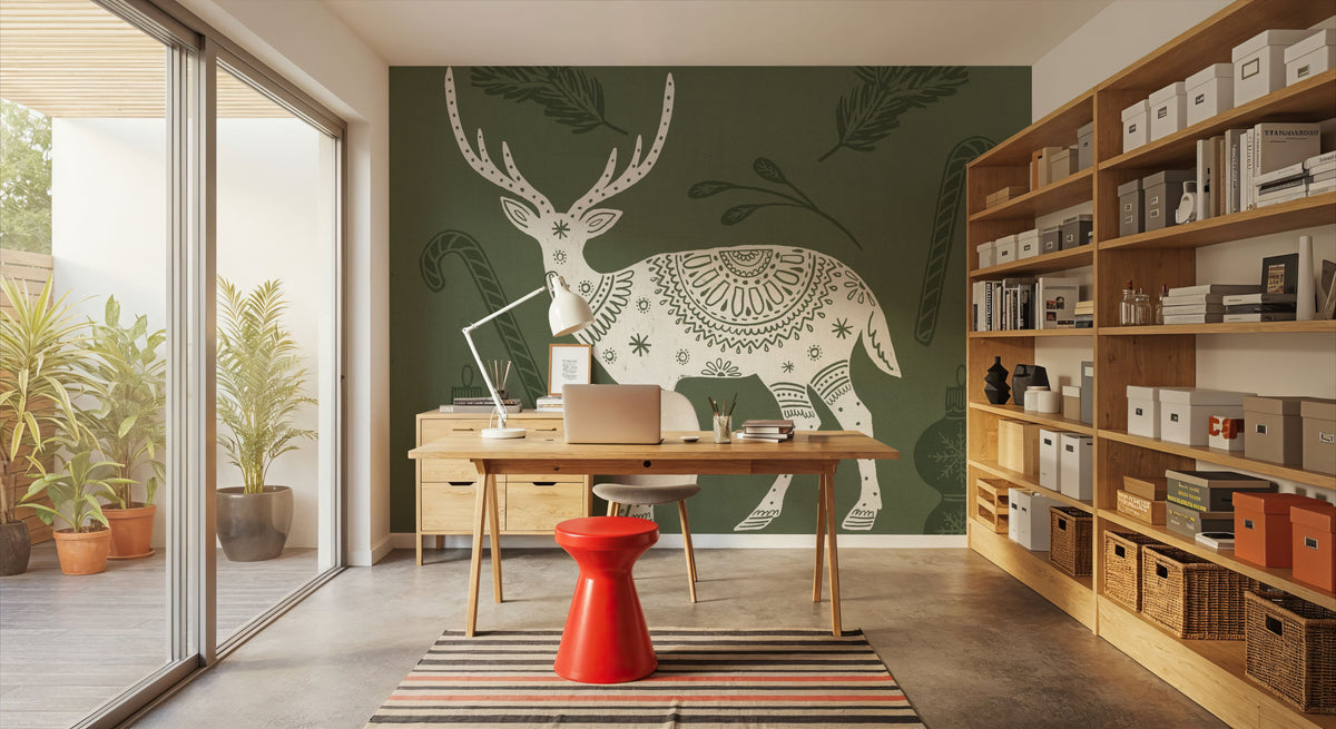 Holiday Form X Mural Wallpaper - room preview 05