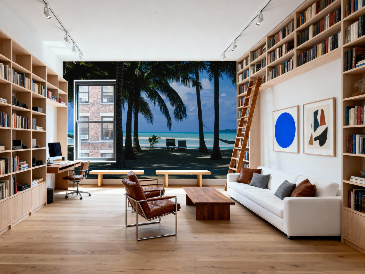 Palm Panorama II Mural Wallpaper - room preview 05