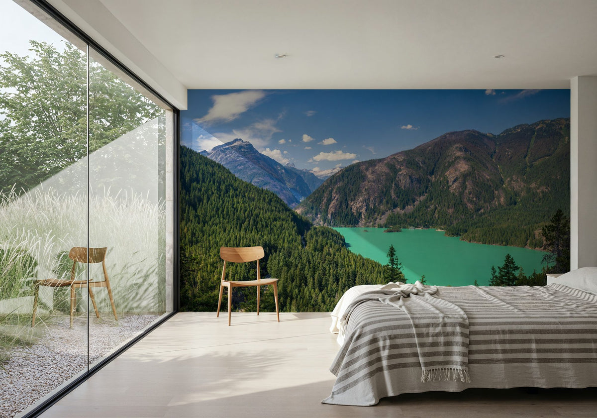 Diablo Lake III Mural Wallpaper - room preview 05