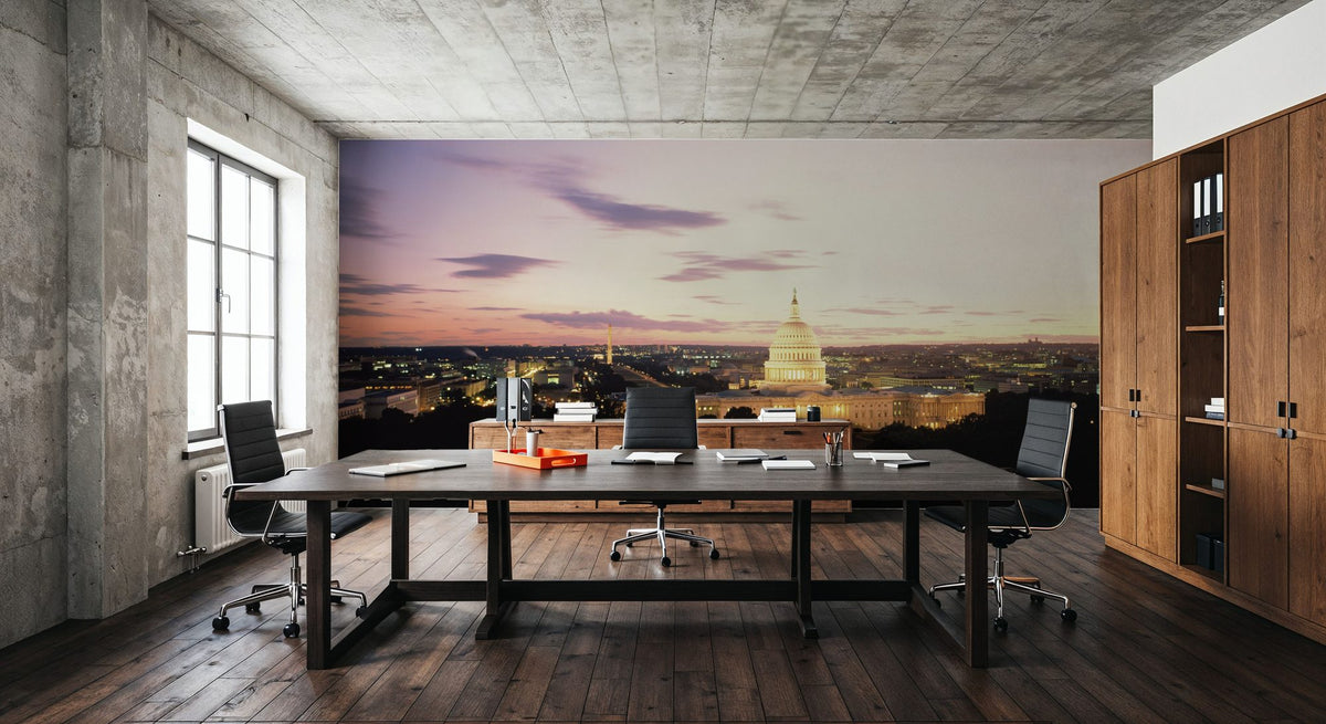 Illuminated Dome Sunset Mural Wallpaper - room preview 05