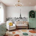 Paris Skyline III Mural Wallpaper - room preview 05