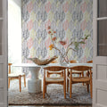 Happy Garden Grey Leaves Mural Wallpaper - room preview 05