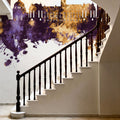 Dijon France Skyline Purple & Gold Mural Wallpaper - room preview 05