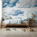 Floating Clouds Sketch Mural Wallpaper - room preview 05