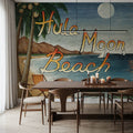 Hula Moon Beach Mural Wallpaper - room preview 05