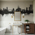Luxembourg City Skyline Black & White Mural Wallpaper - room preview 05