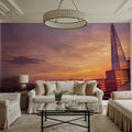 Metropolitan Sunset Orange Mural Wallpaper - room preview 05