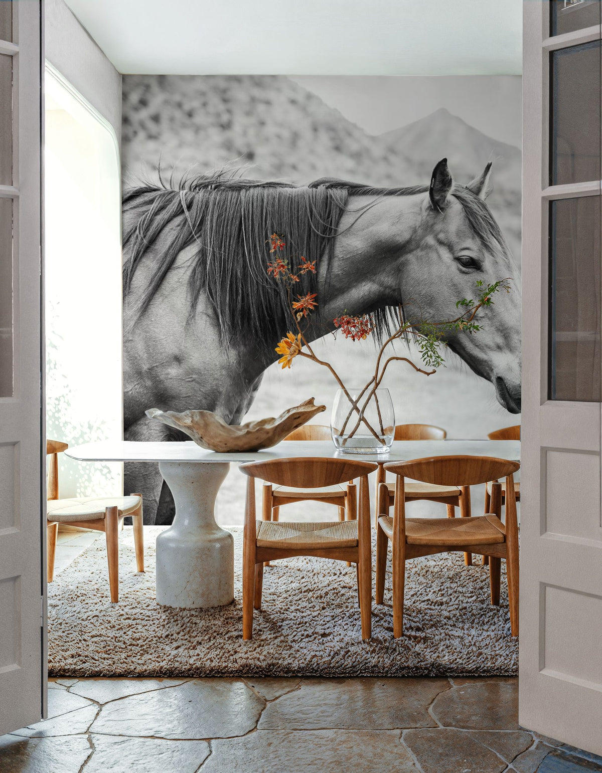 Moke Lake Horse Mural Wallpaper - room preview 05