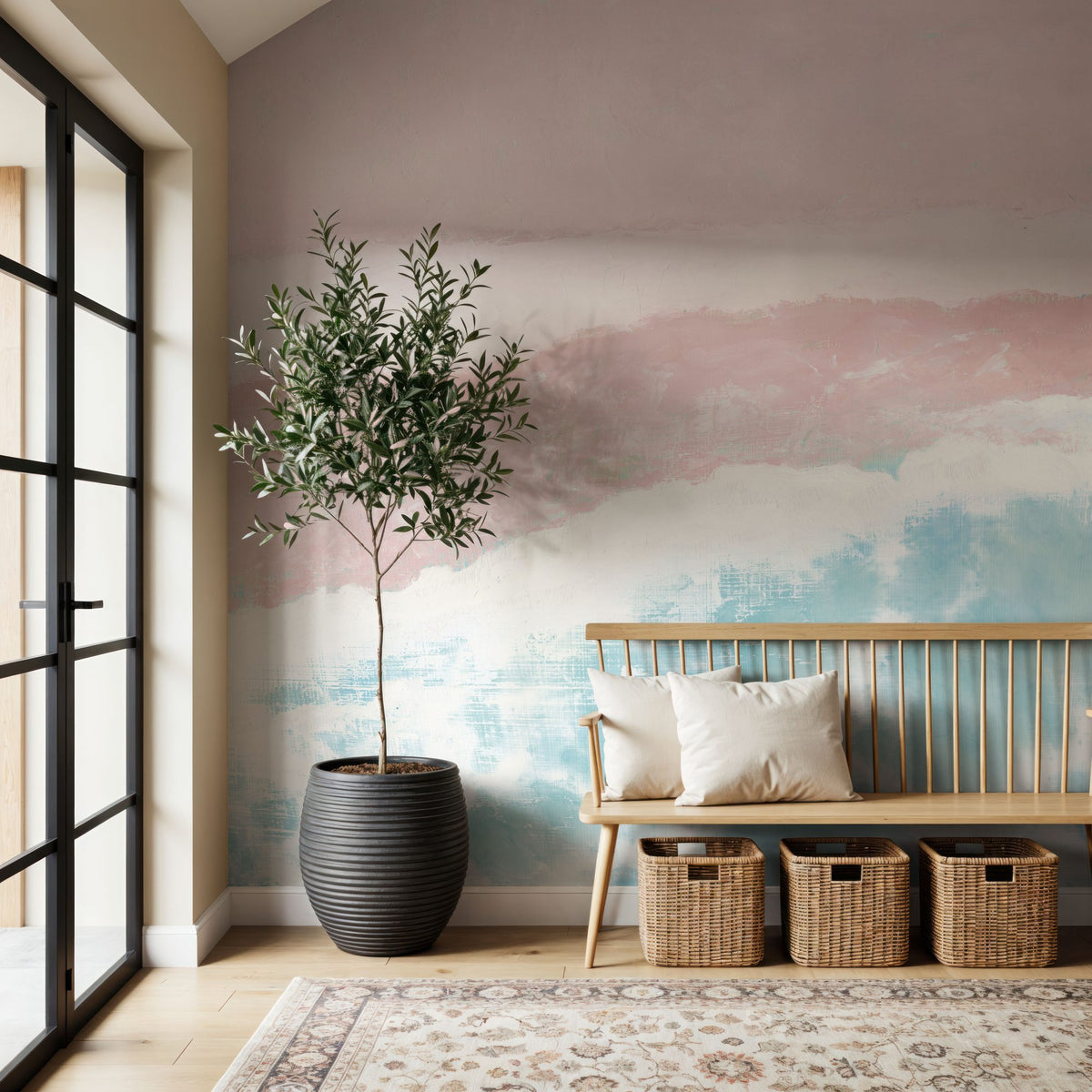 Sky Seaview Falling Mural Wallpaper - room preview 05