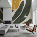 Simple Flowers I Yellow Mural Wallpaper - room preview 05