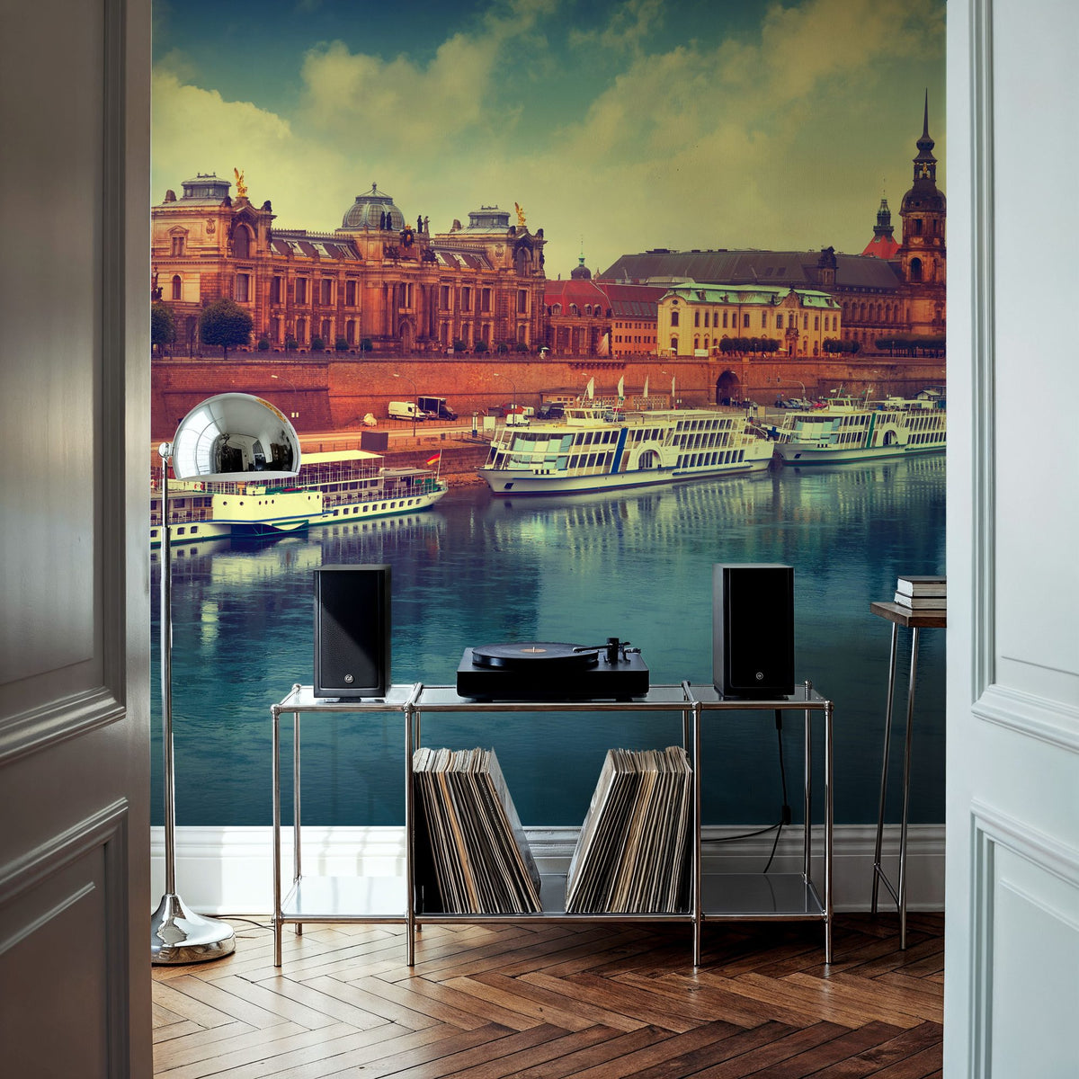 Baroque Riverfront Mural Wallpaper - room preview 05