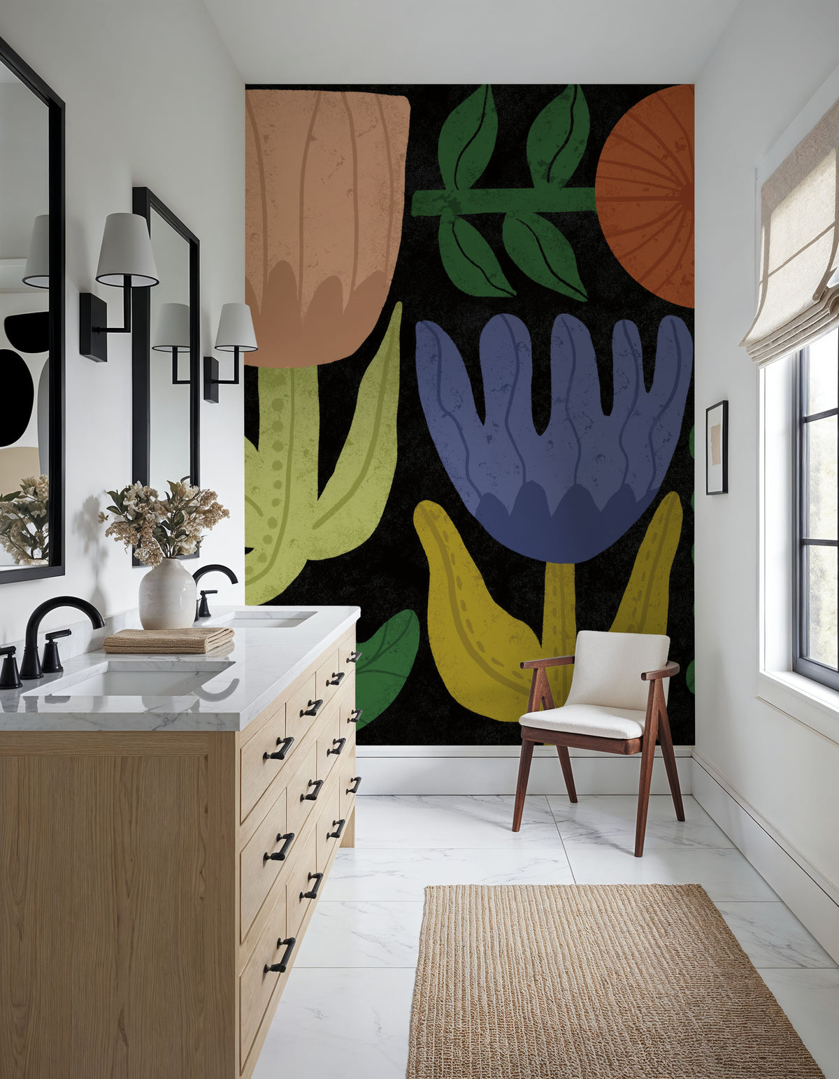 Flower Toss IV Mural Wallpaper - room preview 05
