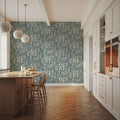 Palmera Luxe, Chalky Blue Mural Wallpaper - room preview 05