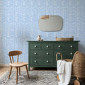 Light Blue Fish Dots Mural Wallpaper - room preview 05