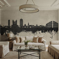 Chisinau Moldova Skyline Concrete Mural Wallpaper - room preview 05