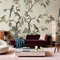 Bird Harmony, Cream Mural Wallpaper - room preview 05