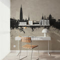 St Petersbug Russia Skyline Concrete Mural Wallpaper - room preview 05
