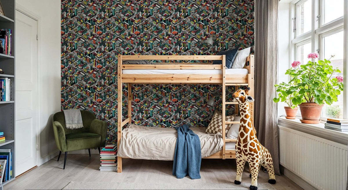 Straight Streets Mural Wallpaper - room preview 05
