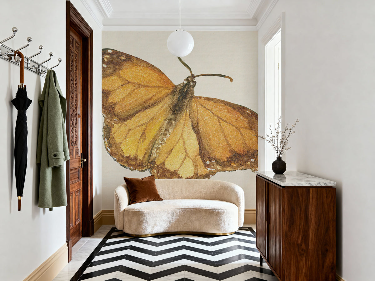 Honeybloom Butterfly III Mural Wallpaper - room preview 05