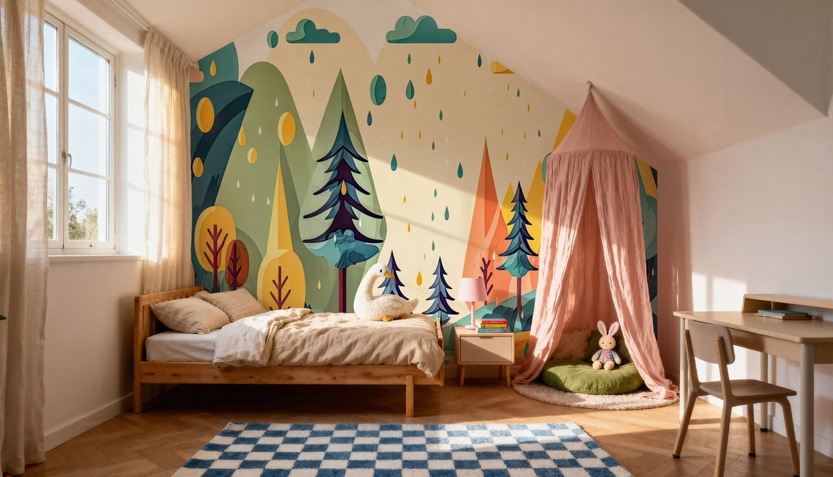 Fantasy Forest Spring Mural Wallpaper - room preview 05