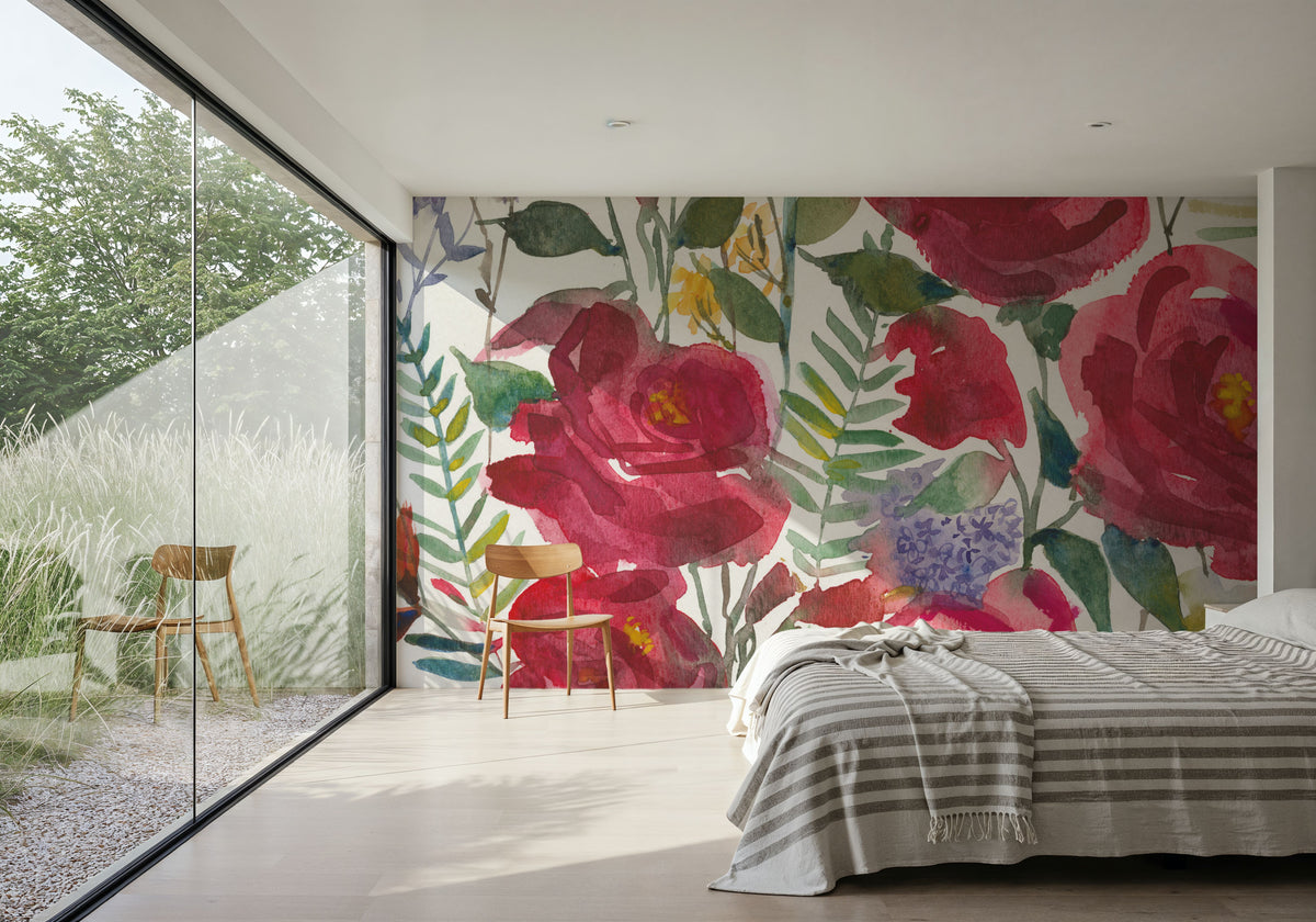 February Flowers Mural Wallpaper - room preview 05
