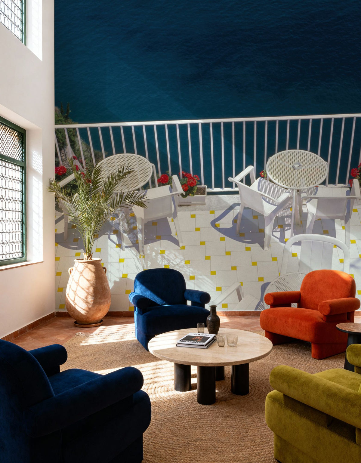 Mediterranean Ocean Terrace Mural Wallpaper - room preview 05