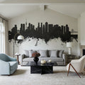 Tokyo Japan Skyline Black & White Mural Wallpaper - room preview 05