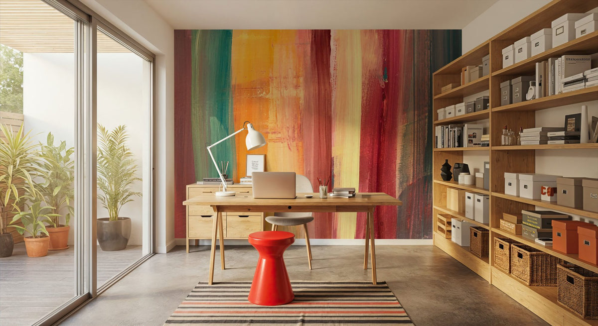 Sunset Fall Forest Mural Wallpaper - room preview 05