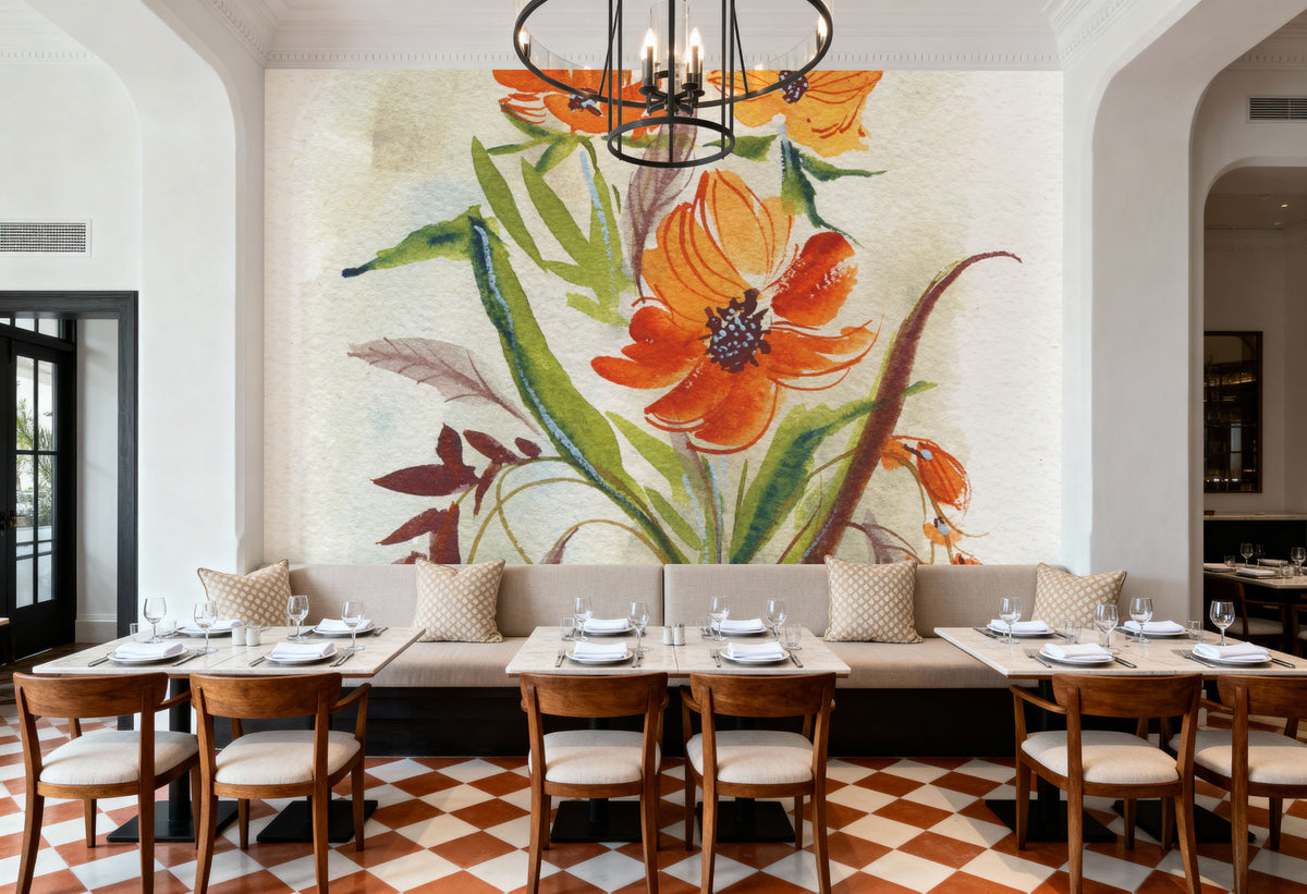 Autumn Bloom Mural Wallpaper - room preview 05
