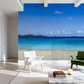 Tranquil Turquoise Shores Mural Wallpaper - Blue Tone - room preview 05