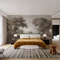 Riverbank Oak Landscape, Vintage Mural Wallpaper - room preview 05