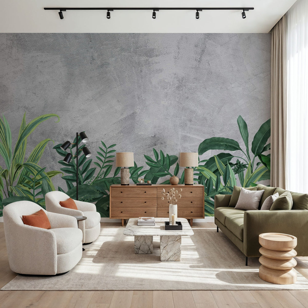 Magic Forest Nearby Mural Wallpaper - Neutral Tone - room preview 05