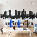 Tel Aviv Skyline Black & White Mural Wallpaper - room preview 05