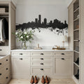 Milwaukee Wisconsin Skyline Black & White Mural Wallpaper - room preview 05