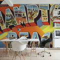 Greetings From Hampton Beach Mural Wallpaper - room preview 05