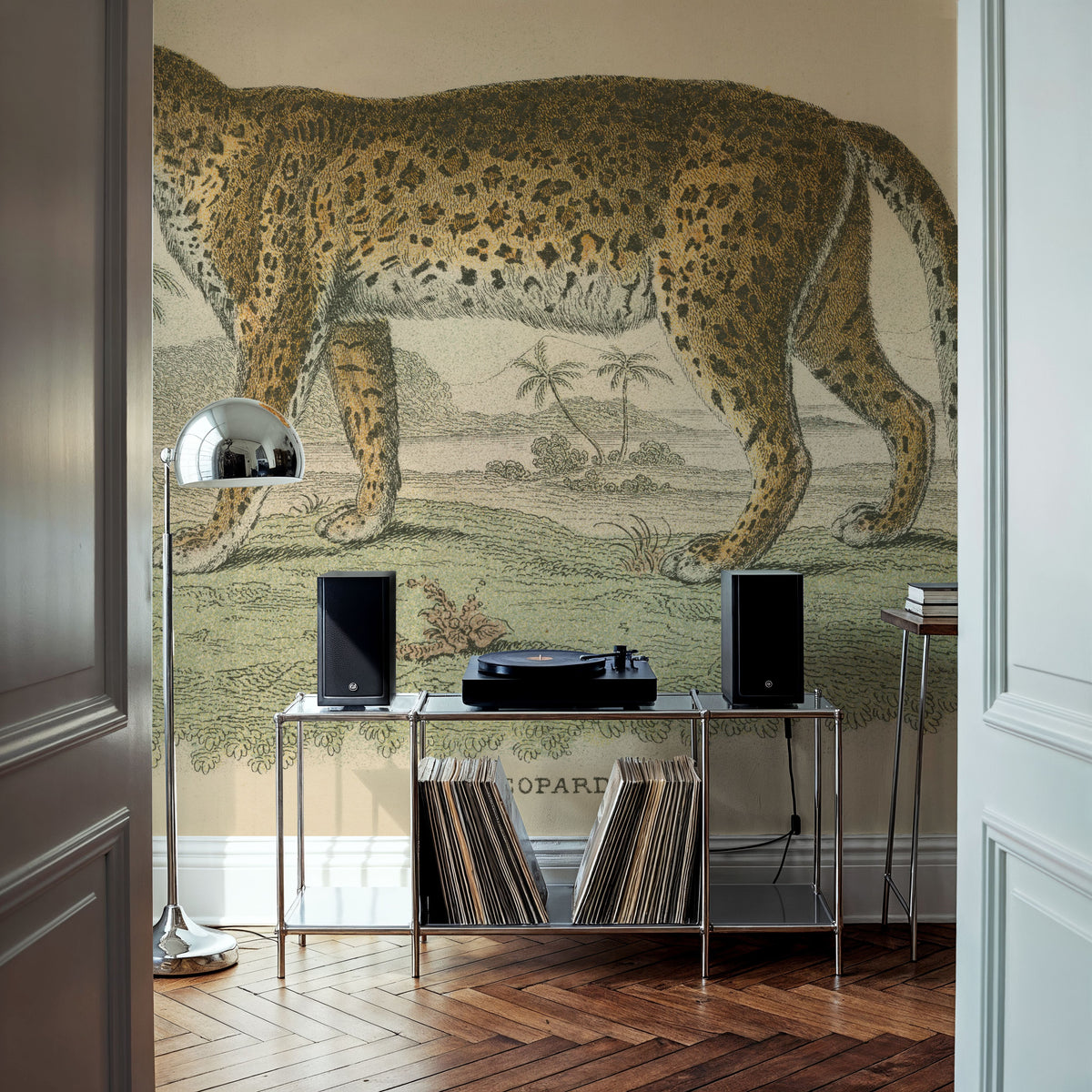 Vintage Leopard Mural Wallpaper - room preview 05