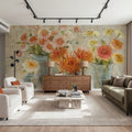 Dahlias in Vases Mural Wallpaper - room preview 05