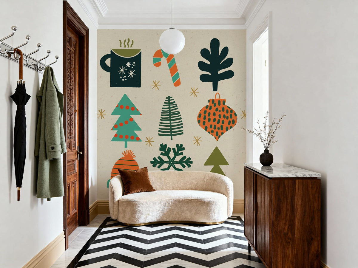 Winter Cheer I Mural Wallpaper - room preview 05