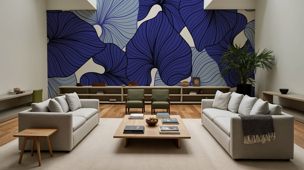70s Palm Mural Wallpaper - room preview 05