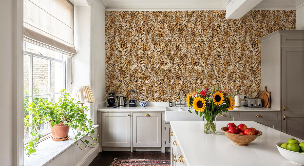 Leopard Flow Mural Wallpaper - room preview 05
